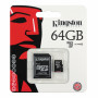 64 GB pamäťová Micro SD karta Kingston + SD Adaptér, CLASS 10