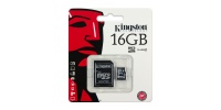 16 GB pamäťová Micro SD karta Kingston + SD Adaptér, CLASS 4
