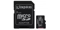 256 GB pamäťová karta Micro SD karta Kingston CANVAS Select Plus + SD Adaptér, CLASS 10